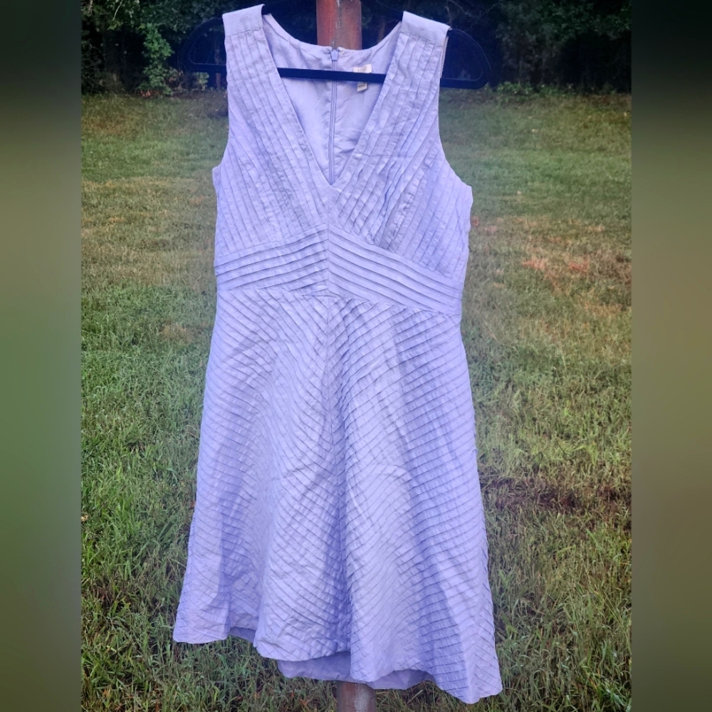 J. Crew Sleeveless V-Neck Cotton Ribbon Dress 8